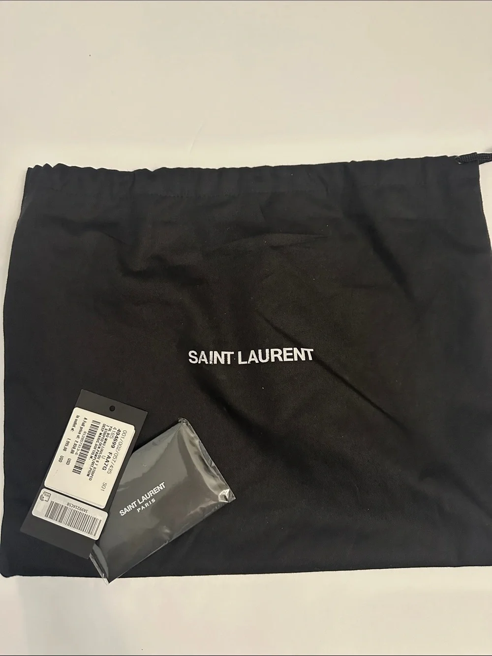 Saint Laurent LouLou Denim Striped Quilted Shoulder Bag with Gold Hardware